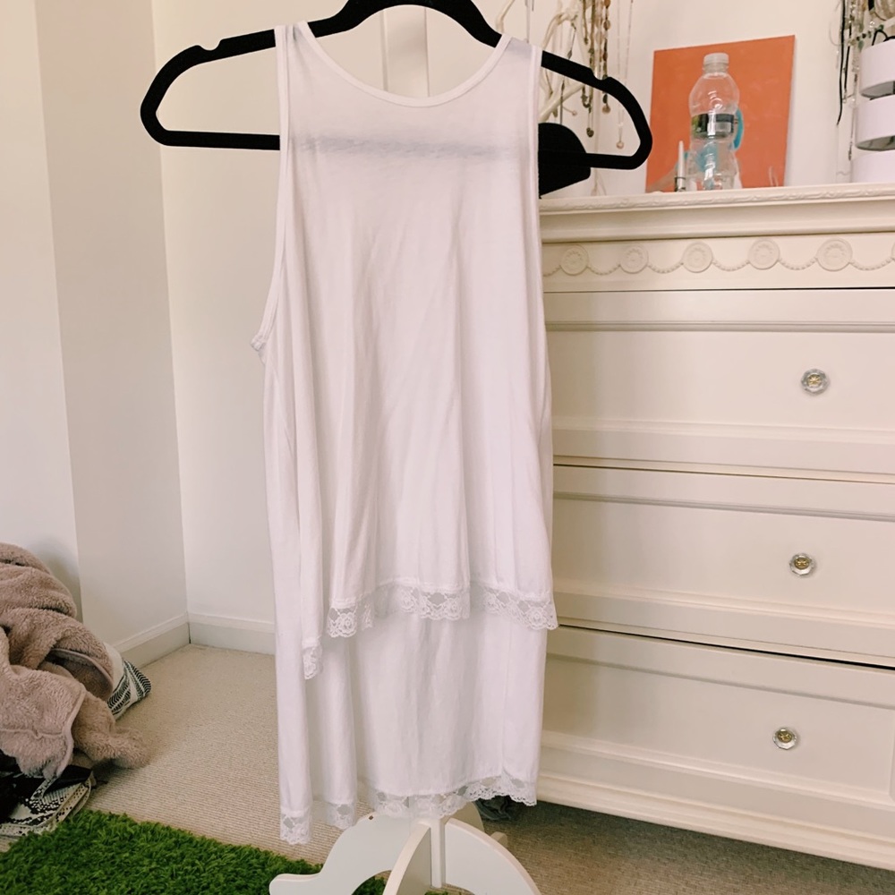 girls flowy lace tank